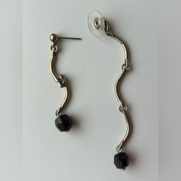 Silver & Black Earrings - Picture 3 of 4